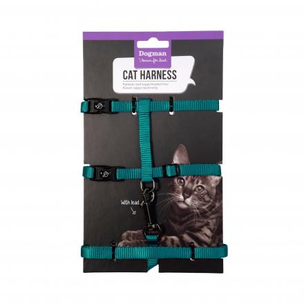 Findus Cat Harness With Leash - Turquoise