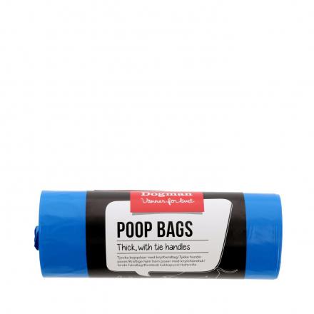 50-pack Poop Bags with Tie Handles - Blue
