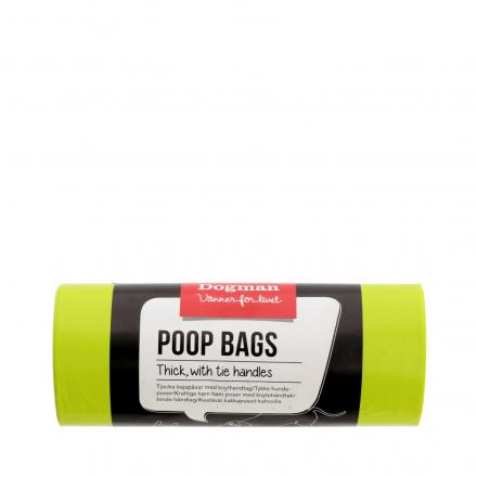 50-pack Poop Bags with Tie Handles - Lime