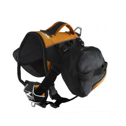 Kurgo Baxter Dog Backpack - Black/Orange
