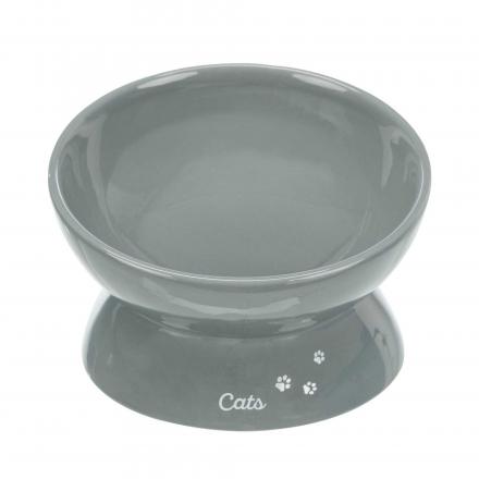 Ergonomic Ceramic Food Bowl Grey