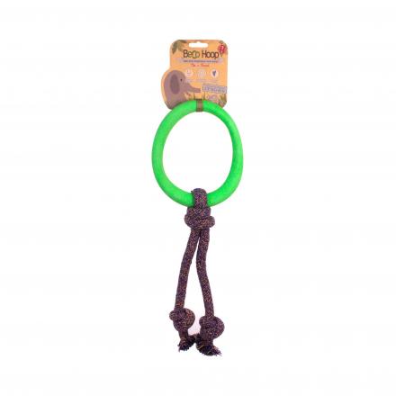 Beco Hoop On A Rope Dog Toy - Green