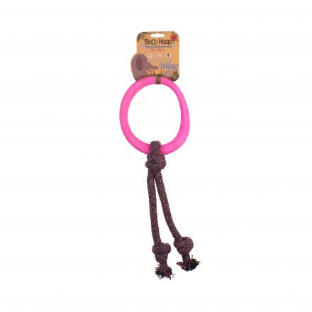 Beco Hoop On A Rope Dog Toy - Pink