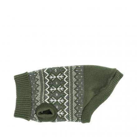Iselin Knitted Dog Sweater Green