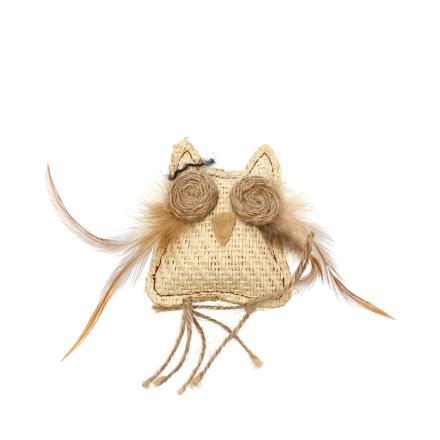 Natural Cat Toy Owl