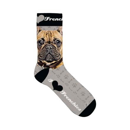 Socks with Dog Motif French Bulldog